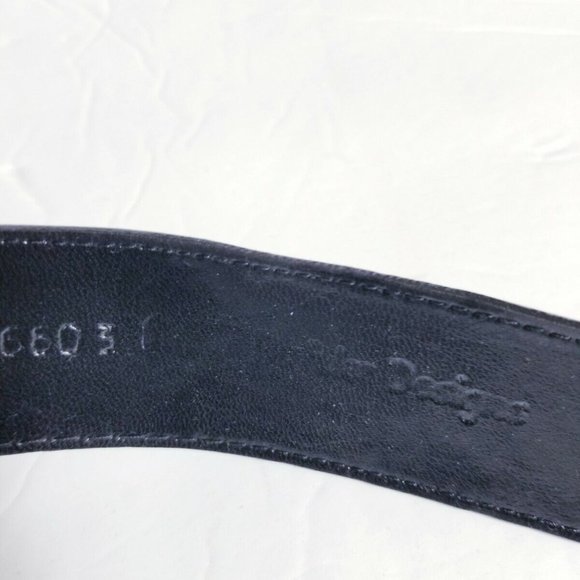 SANDY DUFTLER DESIGNS Medallion Buckle Ladies Black Leather Silver Stretch Belt main image 5